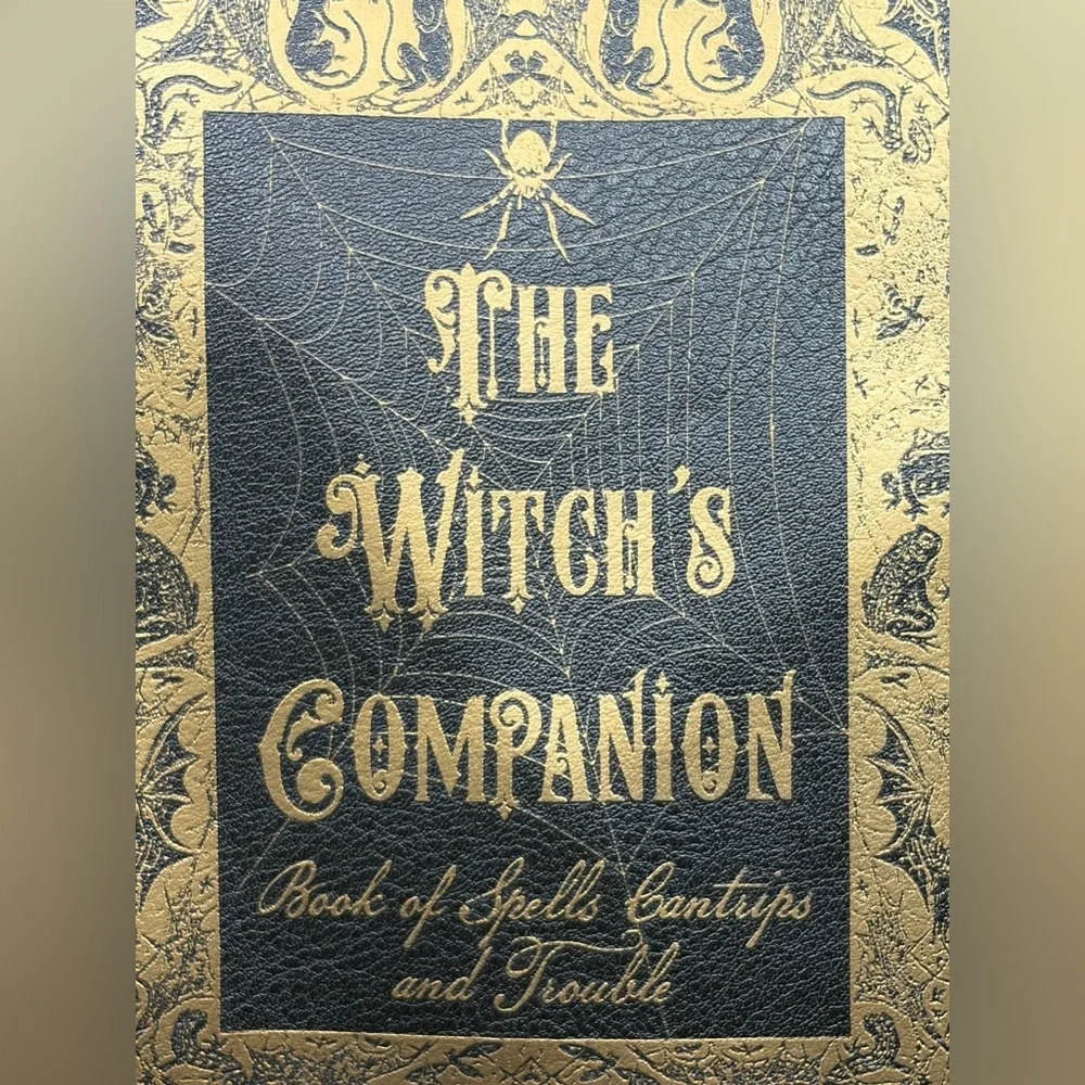 The Witch's Companion Black & Gold Tone Book Style Purse Handbag Clutch Wristlet